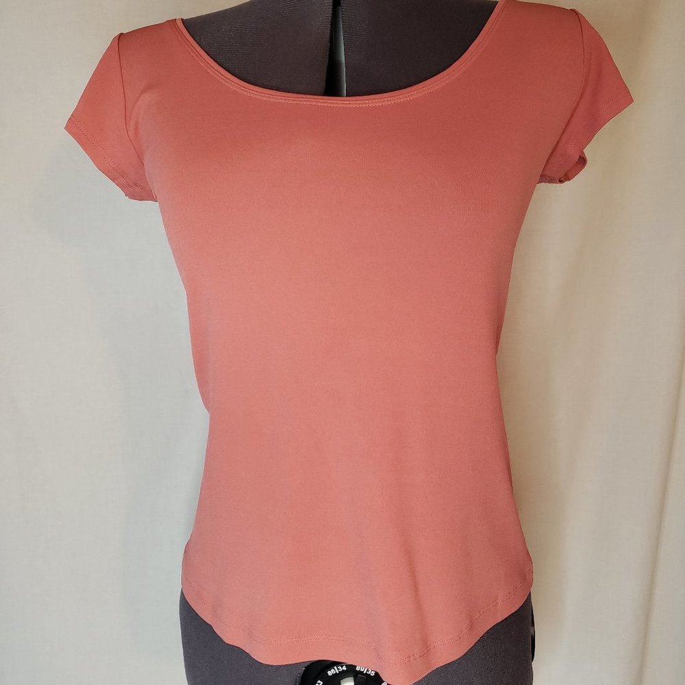 Eileen Fisher Dusty Rose Silk Blend Tee Size XS